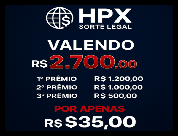 Prêmio de R$2.700,00 no PIX! São somente 100 números. 